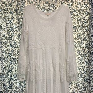 Orange Creek XXL White Lace Maxi Dress